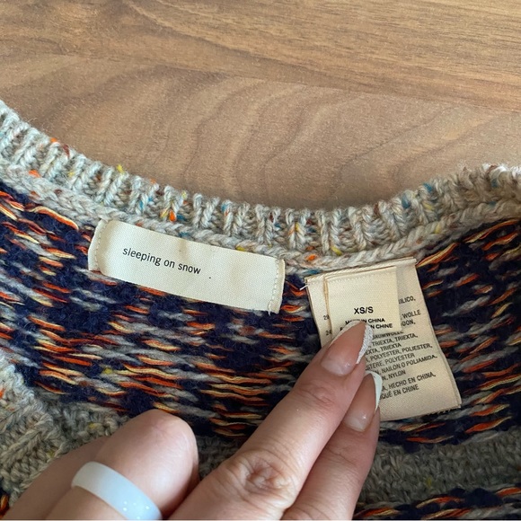 Anthropologie Sleeping on SnowFair Isle Cape Sweater - Picture 7 of 9